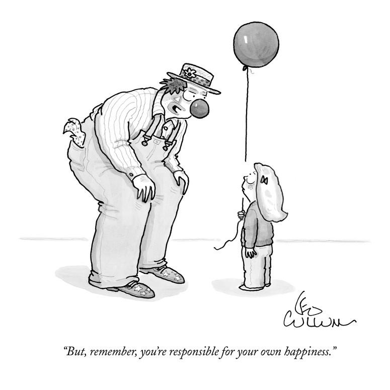 Image result for happiness cartoons new yorker