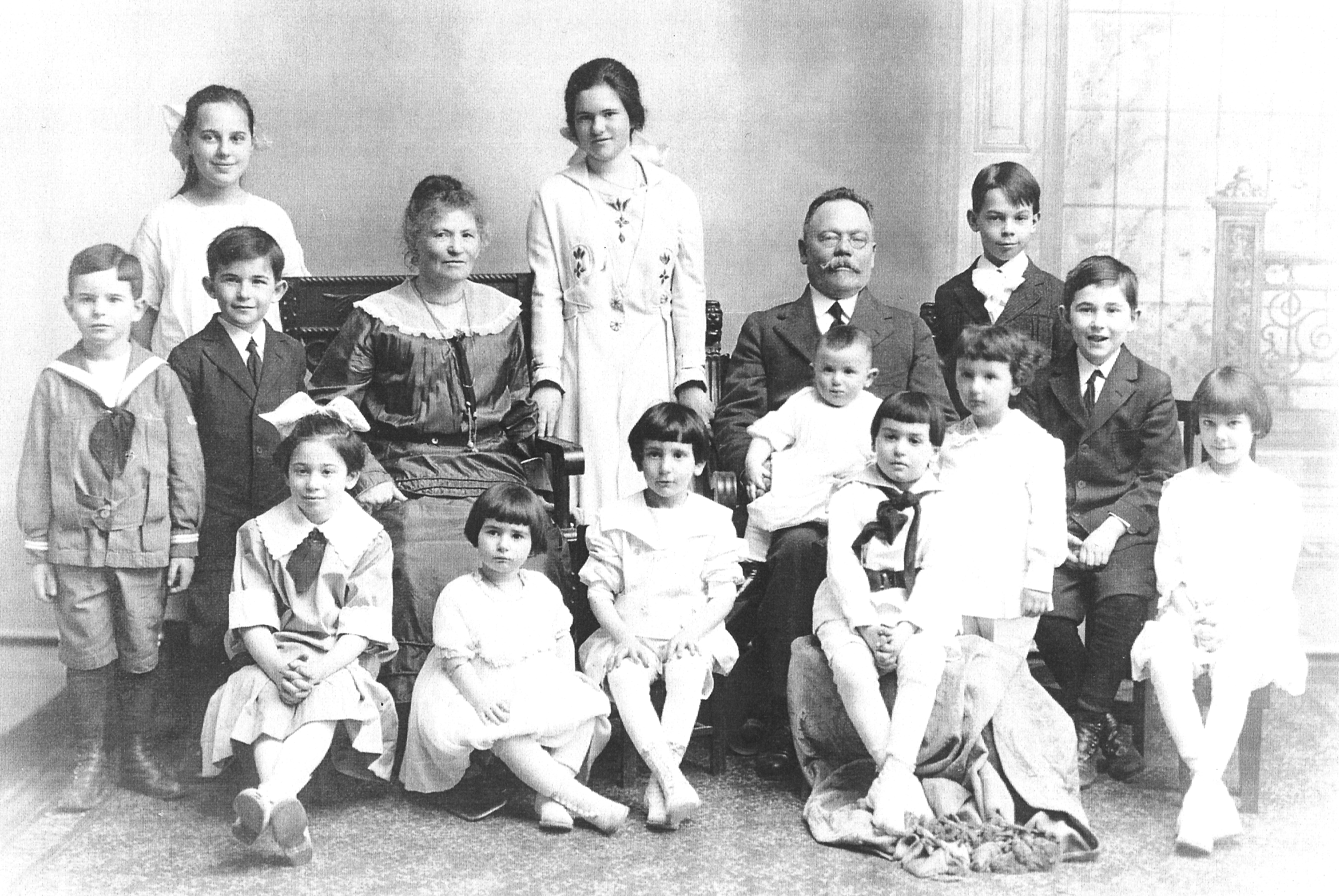 Cyrille and Joseph Chlebnikow and their grandchildren