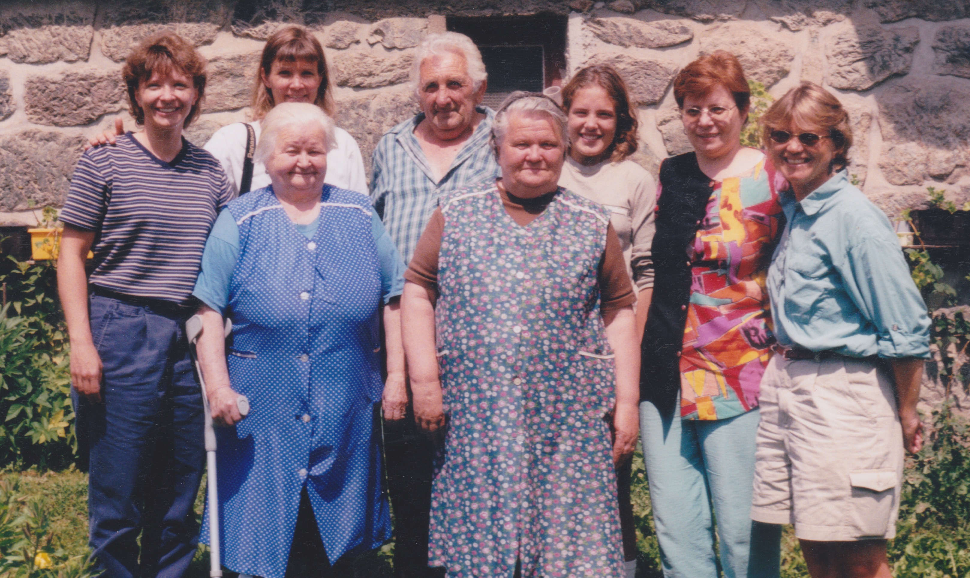 Saksa relatives in Gelnica, Slovakia on June 21, 2000