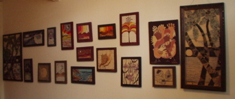 My collection of Dona's cloth batiks